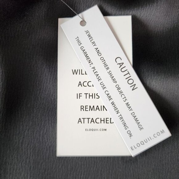 NWT Eloquii Black Satin Off The Shoulder Cowl Neck Blouse Top Womens 28 - Picture 12 of 13